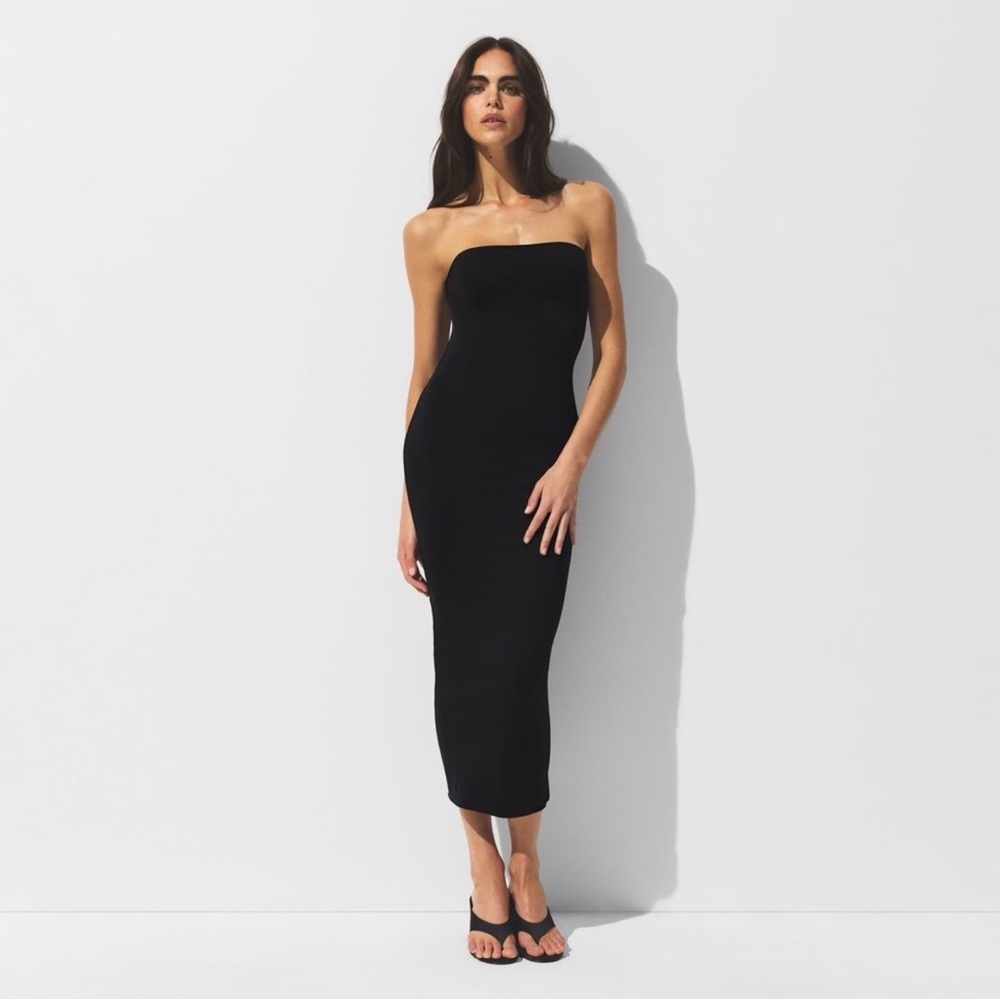 SKIMS Black Maxi Dress